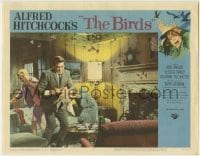1x184 BIRDS LC #7 1963 Alfred Hitchcock, Rod Taylor & Tippi Hedren attacked inside house!