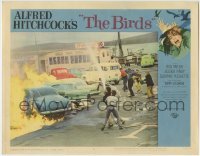 1x189 BIRDS LC #8 1963 Alfred Hitchcock classic, cars on fire caused by bird attack, people panic!