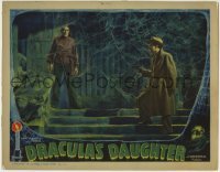 1x207 DRACULA'S DAUGHTER LAMINATED LC 1936 Edward Van Sloan, Pichel & spooky webs, ultra rare!