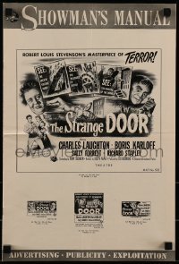 1x055 STRANGE DOOR pressbook 1951 Boris Karloff, Charles Laughton, Sally Forrest, Universal horror!