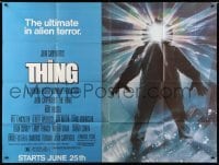 1x062 THING subway poster 1982 John Carpenter, cool sci-fi horror alien art by Drew Struzan, rare!