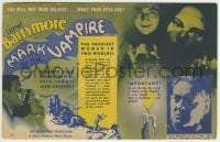 1x026 MARK OF THE VAMPIRE herald 1935 Tod Browning directs Bela Lugosi at MGM, ultra rare!