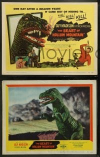 1x147 BEAST OF HOLLOW MOUNTAIN set of 8 LCs 1956 wacky fake dinosaur, Guy Madison, Patricia Medina!