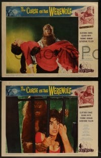 1x160 CURSE OF THE WEREWOLF 7 LCs 1961 Hammer, Oliver Reed, sexy Yvonne Romain, cool monster scenes!