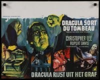 1y186 DRACULA HAS RISEN FROM THE GRAVE Belgian 1969 Hammer, Ray art of Christopher Lee & victims!