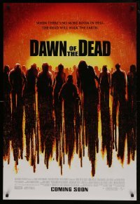 1y097 DAWN OF THE DEAD advance DS 1sh 2004 Sarah Polley, Ving Rhames, Jake Weber, remake!