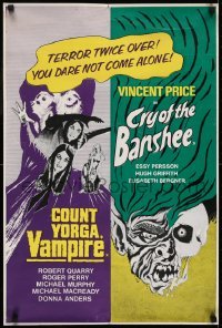 1y146 COUNT YORGA VAMPIRE/CRY OF THE BANSHEE English double crown 1970 you dare not come alone!