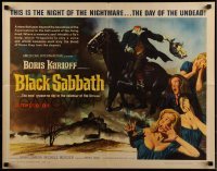 1y036 BLACK SABBATH 1/2sh 1964 Boris Karloff in Mario Bava's I Tre volti Della Paura, severed head!