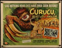 1y042 CURUCU, BEAST OF THE AMAZON style A 1/2sh 1956 Universal monster art by Reynold Brown!