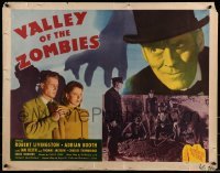 1y058 VALLEY OF THE ZOMBIES style B 1/2sh 1946 Robert Livingston, Adrian Booth, crazy Ian Keith!