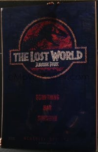 1y116 JURASSIC PARK 2 lenticular 1sh 1996 The Lost World, cool images of attacking T-Rex and logo!