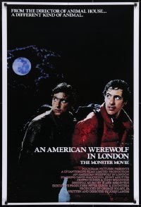 1y024 AMERICAN WEREWOLF IN LONDON signed 27x40 REPRO poster 1980s by director John Landis!