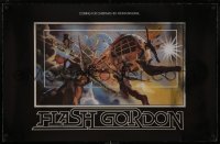 1y003 FLASH GORDON foil 25x38 special poster 1980 best different artwork by Philip Castle!