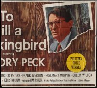1z046 TO KILL A MOCKINGBIRD INCOMPLETE 24sh 1963 Gregory Peck classic, Harper Lee's famous novel!