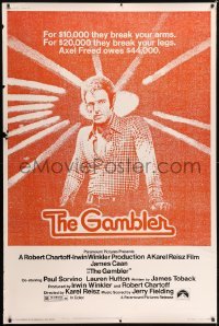 1z238 GAMBLER style B 40x60 1974 James Caan is a degenerate gambler who owes the mob $44,000!