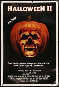 1z247 HALLOWEEN II 40x60 1981 cool jack-o-lantern skull image, more of the night HE came home!