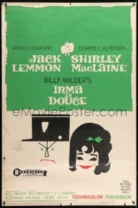 1z250 IRMA LA DOUCE style Y 40x60 1963 Billy Wilder, great art of Shirley MacLaine & Jack Lemmon!