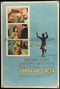 1z299 ZORBA THE GREEK 40x60 1965 Anthony Quinn, Irene Papas, Alan Bates, Michael Cacoyannis