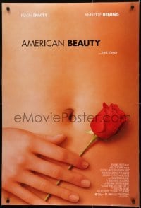 1z321 AMERICAN BEAUTY int'l DS 1sh 1999 Sam Mendes Academy Award winner, sexy close up image!