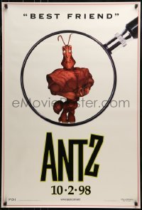 1z330 ANTZ advance 1sh 1998 Woody Allen, computer animated, Sylvester Stallone is the Best Friend!