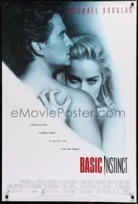1z349 BASIC INSTINCT 1sh 1992 Paul Verhoeven directed, Michael Douglas & sexy Sharon Stone!