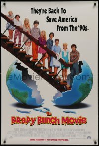 1z410 BRADY BUNCH MOVIE advance 1sh 1995 Betty Thomas directed, Shelley Long & Gary Cole as Mike & Carol!