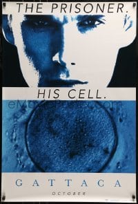 1z538 GATTACA teaser 1sh 1997 Uma Thurman, cool image of Ethan Hawke, the prisoner and his cell!
