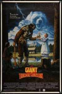 1z543 GIANT OF THUNDER MOUNTAIN 1sh 1991 Jack Elam, Rogers, Bart the Bear, art by Salk!