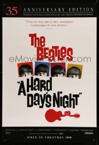 1z575 HARD DAY'S NIGHT advance 1sh R1999 The Beatles in their first film, rock & roll classic!