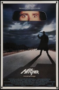 1z594 HITCHER 1sh 1986 Rutger Hauer, C. Thomas Howell, terror starts the moment he stops!