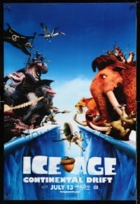 1z022 ICE AGE: CONTINENTAL DRIFT lenticular 1sh 2012 Denis Leary, Leguizamo, cute image of face-off