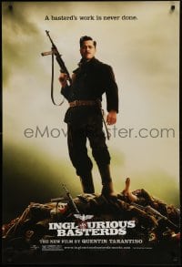1z617 INGLOURIOUS BASTERDS teaser 1sh 2009 Quentin Tarantino, Brad Pitt on pile of Nazi bodies!