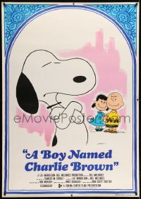 1z137 BOY NAMED CHARLIE BROWN Italian 1p 1970 different art of Charles Schulz's Snoopy & Peanuts!