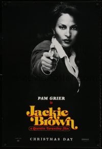 1z626 JACKIE BROWN teaser 1sh 1997 Quentin Tarantino, cool image of Pam Grier in title role!