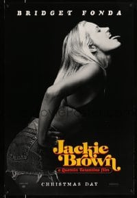 1z630 JACKIE BROWN teaser 1sh 1997 Quentin Tarantino, profile portrait of sexy Bridget Fonda!