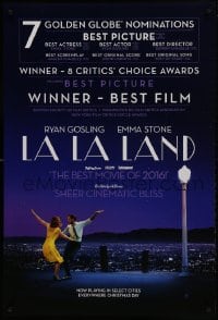 1z662 LA LA LAND teaser DS 1sh 2016 Ryan Gosling, Emma Stone, 7 Golden Globe Nominations!