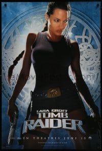 1z666 LARA CROFT TOMB RAIDER teaser DS 1sh 2001 sexy Angelina Jolie, from popular video game!