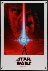 1z670 LAST JEDI teaser DS 1sh 2017 Star Wars, incredible sci-fi image of Hamill, Driver & Ridley!
