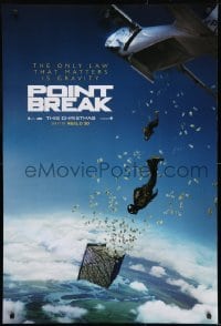 1z784 POINT BREAK teaser DS 1sh 2015 cool images of skydivers with a ton of cash!