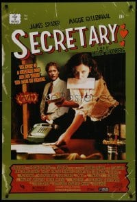 1z836 SECRETARY DS 1sh 2002 James Spader, Maggie Gyllenhaal, Steven Shainberg