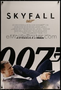 1z853 SKYFALL advance DS 1sh 2012 November 9 IMAX style, Daniel Craig as James Bond shooting gun!
