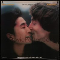 1z138 JOHN LENNON/YOKO ONO 33x33 music poster 1984 cool close-up portrait for Milk and Honey!
