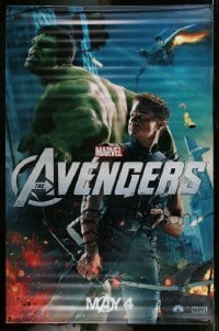 1z101 AVENGERS 2-sided vinyl banner 2012 Robert Downey Jr & The Hulk, assemble 2012!