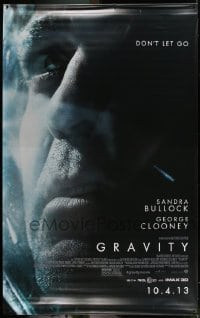1z115 GRAVITY group of 2 vinyl banners 2013 great images of Sandra Bullock & George Clooney!