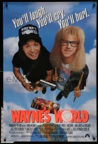 1z971 WAYNE'S WORLD printer's test DS 1sh 1991 Mike Myers & Dana Carvey from Saturday Night Live sketch!