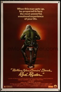 1z976 WHEN YOU COMIN' BACK RED RYDER 1sh 1979 Milton Katselas, art of cowboy sitting on barstool!