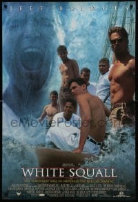 1z977 WHITE SQUALL DS 1sh 1996 directed by Ridley Scott, barechested sailor Jeff Bridges!