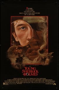 1z997 YOUNG SHERLOCK HOLMES 1sh 1985 Steven Spielberg, Nicholas Rowe, really cool detective art!