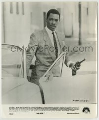 2a094 48 HRS. 8.25x10 still 1982 Eddie Murphy with gun in hand getting out of his convertible car!