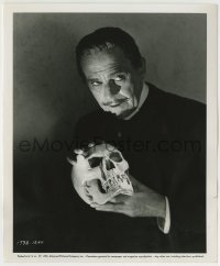 2a097 ABBOTT & COSTELLO MEET DR. JEKYLL & MR. HYDE 8.25x10 still 1953 Boris Karloff holding skull!